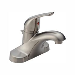 Delta Foundations 4 in. Centerset Single-Handle Bathroom Faucet in Brushed Nickel B510LF-SSPPU-ECO