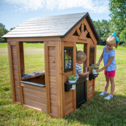 Backyard Discovery Sweetwater Indoor/Outdoor Cedar Playhouse with Kitchen, Cedar Stain