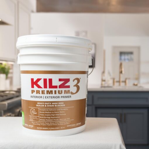 KILZ 3 Premium Primer, Interior/Exterior, 5 Gallon