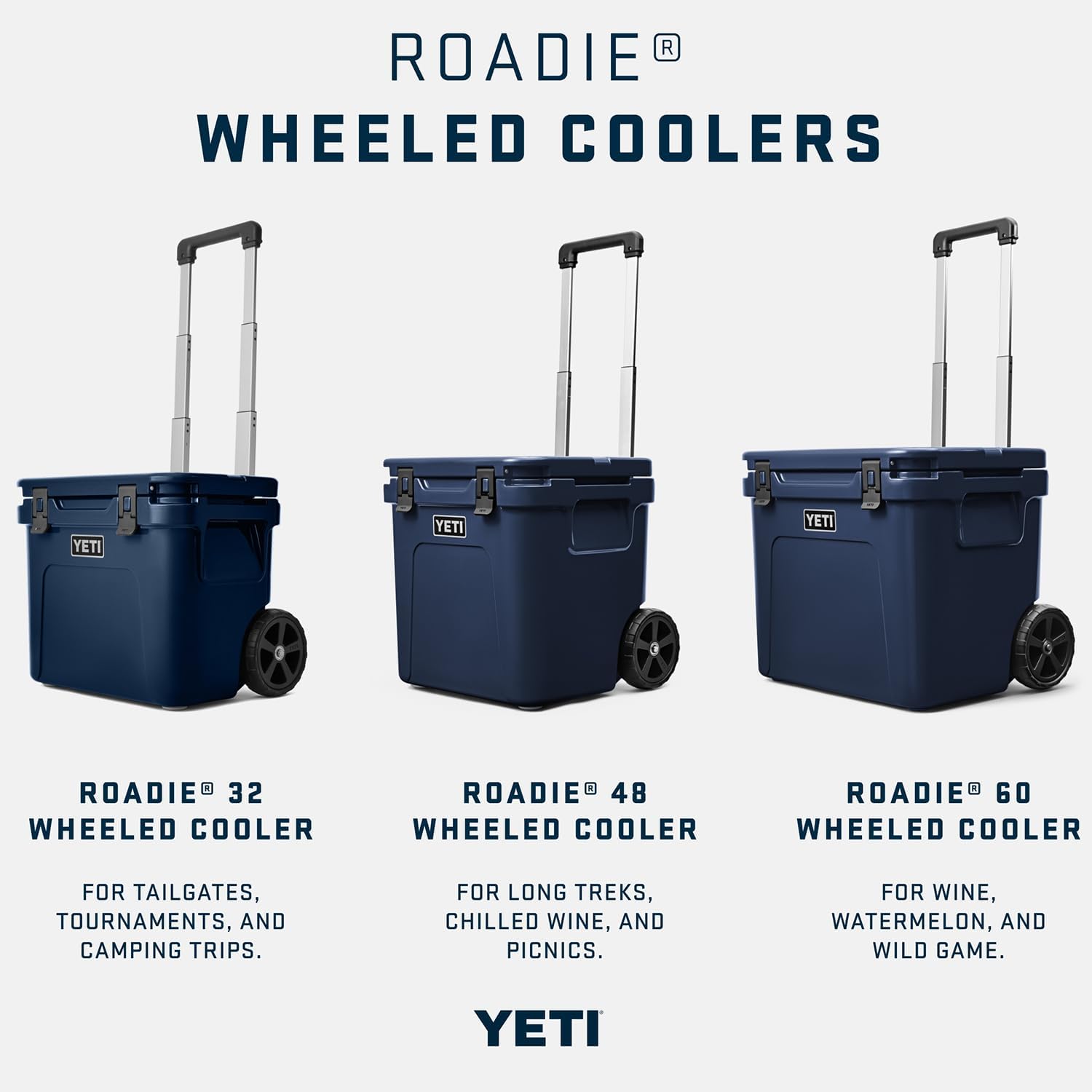 YETI Roadie 32 Wheeled Cooler - Big Wave Blue - MartExplore.com