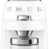 SMEG CGF11 Retro-Style Coffee Grinder – Burr Mill with 30 Grind Settings, Stainless Steel Conical Burrs, Removable Hopper – Precision Countertop Grinder for Espresso, Drip, French Press-White