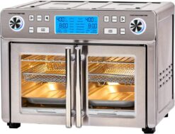 Emeril Lagasse Dual Zone 360 Air Fryer Oven Combo with French Door, 25 QT Extra Large, Cook Two Foods in Different Ways, Up to 60% Faster from Frozen to Finish