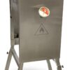 Bayou Classic 700-701 4-gal Stainless Bayou Fryer Includes 2 Stainless Mesh Baskets Fry Thermometer Drain Valve High Pressure Regulator w/ 48-in Stainless Braided LPG Hose