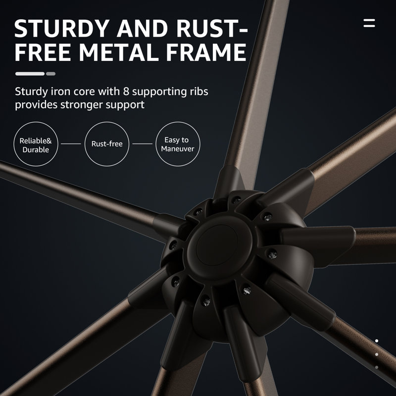 Arlmont & Co Hawkinsville 120” Cantilever Umbrella - Thumbnail 3