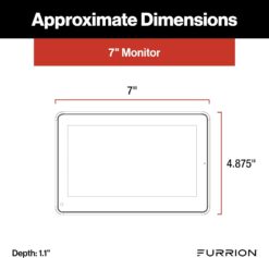 Furrion Vision S+ RV Observation System with 7" Monitor, Sharkfin, Infrared Night Vision, Live Streaming, Wide Viewing Angle - FOS7HTASF