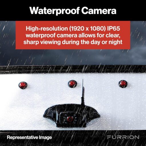 Furrion Vision S+ RV Observation System with 7" Monitor, Sharkfin, Infrared Night Vision, Live Streaming, Wide Viewing Angle - FOS7HTASF