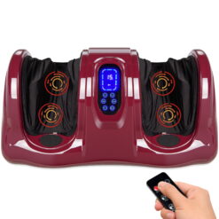 Best Choice Products Therapeutic Kneading & Rolling Shiatsu Foot Massager w/ High Intensity Rollers, Remote - Burgundy