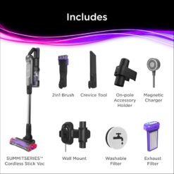 BLACK+DECKER SUMMITSERIES Select Cordless Stick Vacuum Cleaner, LED Floor Lights, Lightweight, Portable (BHFEA640WG)