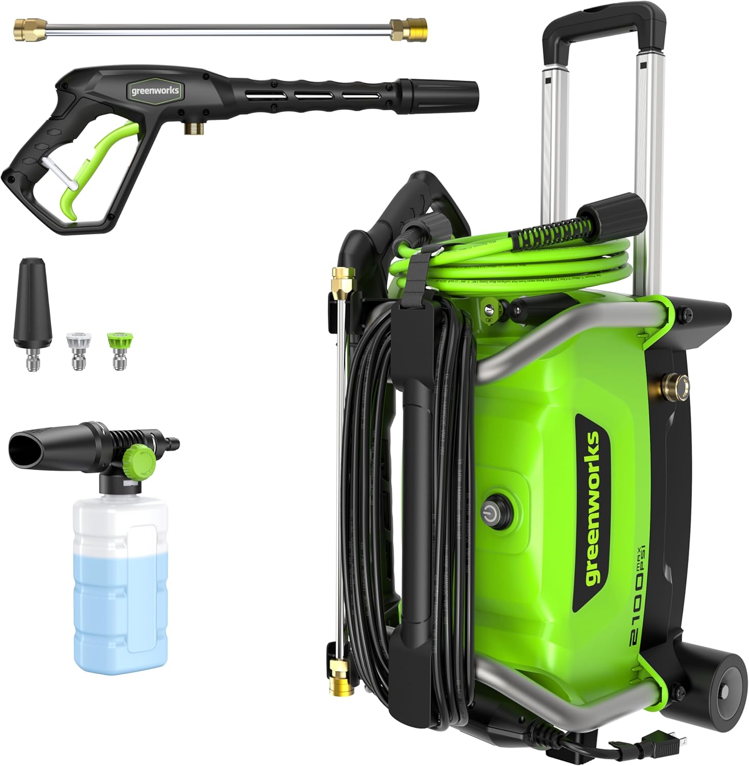 Greenworks 2100 PSI 1.2 GPM Portable Cold Water Electric Pressure