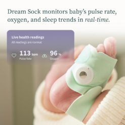 Owlet Dream Sock - FDA-Cleared Smart Baby Monitor - Track Live Pulse (Heart) Rate, Oxygen in Infants - Receive Notifications