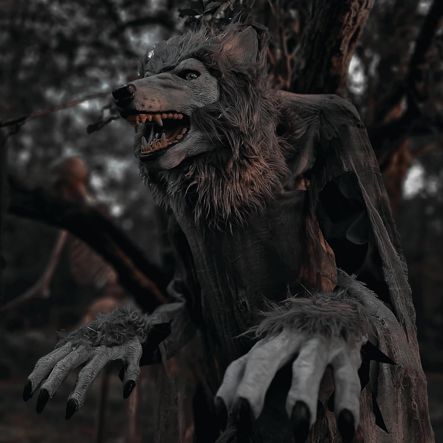 Haunted Hill Farm 7-Ft Towering Werewolf Halloween Animatronic