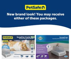 PetSafe ScoopFree Crystal Pro Self-Cleaning Automatic Litter Box - Top-Entry Motion-Sensing Cat Box with Integrated Health Counter - Includes 1 Disposable Crystal Litter Tray