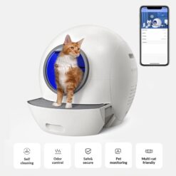 els pet Off-white plastic Self-Cleaning Automatic Litter Box