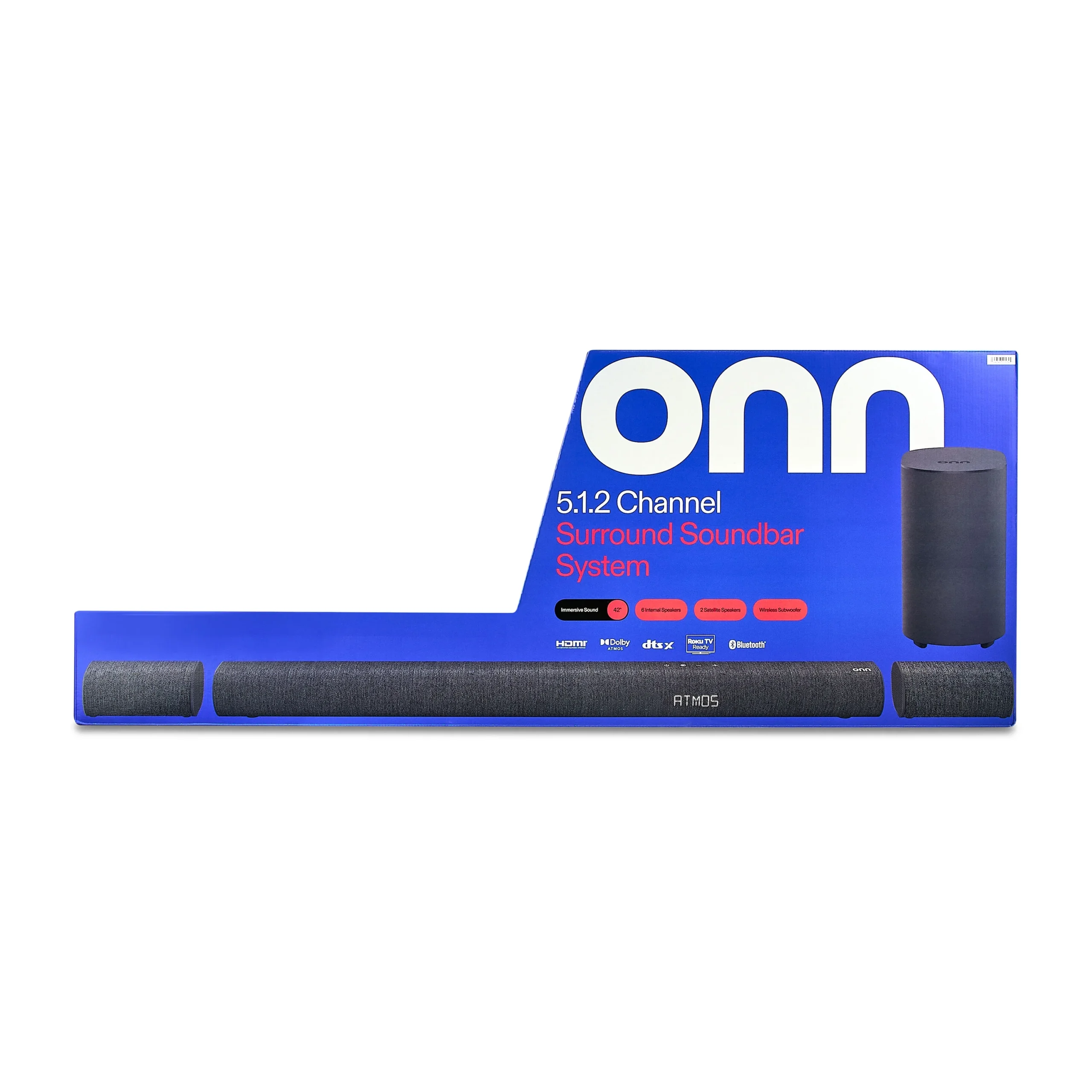 Onn Bluetooth 5.1.2 Channel Surround Soundbar System with Dolby Atmos - Thumbnail 3
