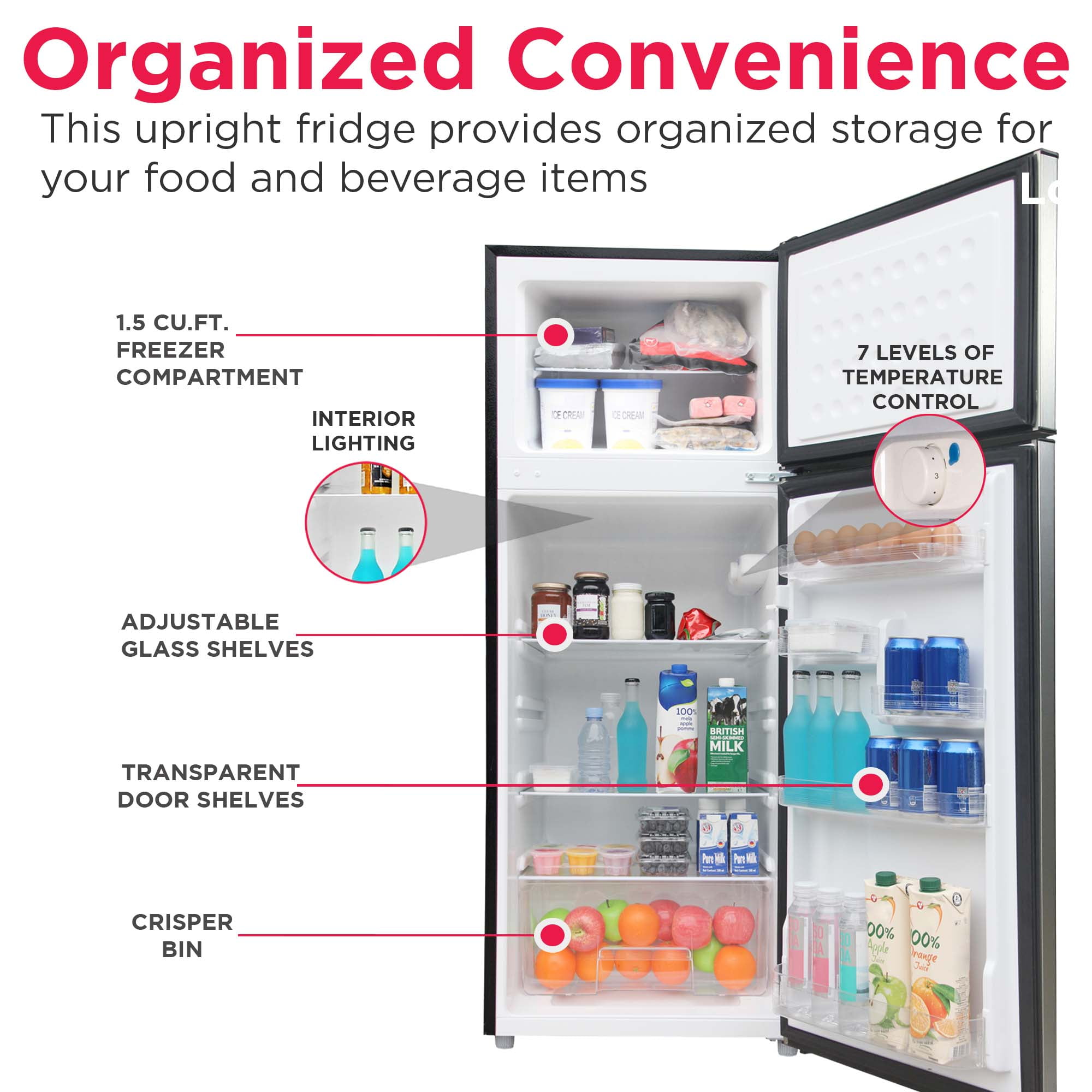 Frigidaire 7.5 Cu. ft. Refrigerator, Platinum Series, Standard Door Style - Stainless Look Frigidaire 7.5 Cu. ft. Refrigerator, Platinum Series, Standard Door Style - Stainless Look