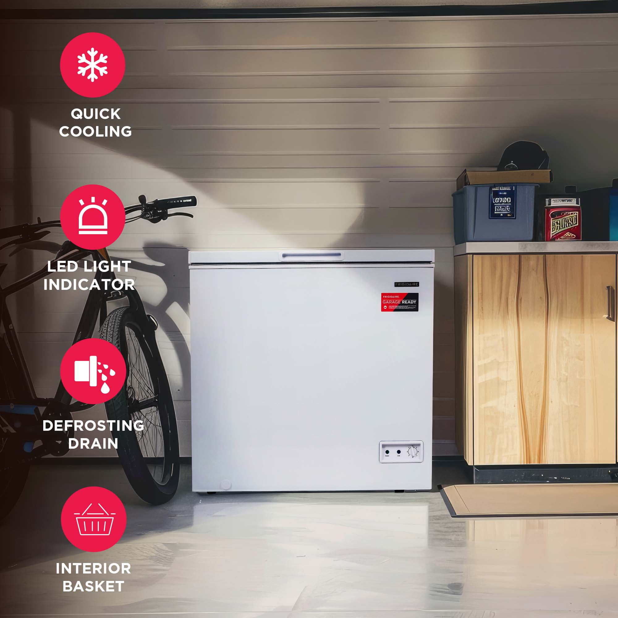 Frigidaire 7.0 Cu. ft. Chest Freezer, EFRF7003, White Frigidaire 7.0 Cu. ft. Chest Freezer, EFRF7003, White