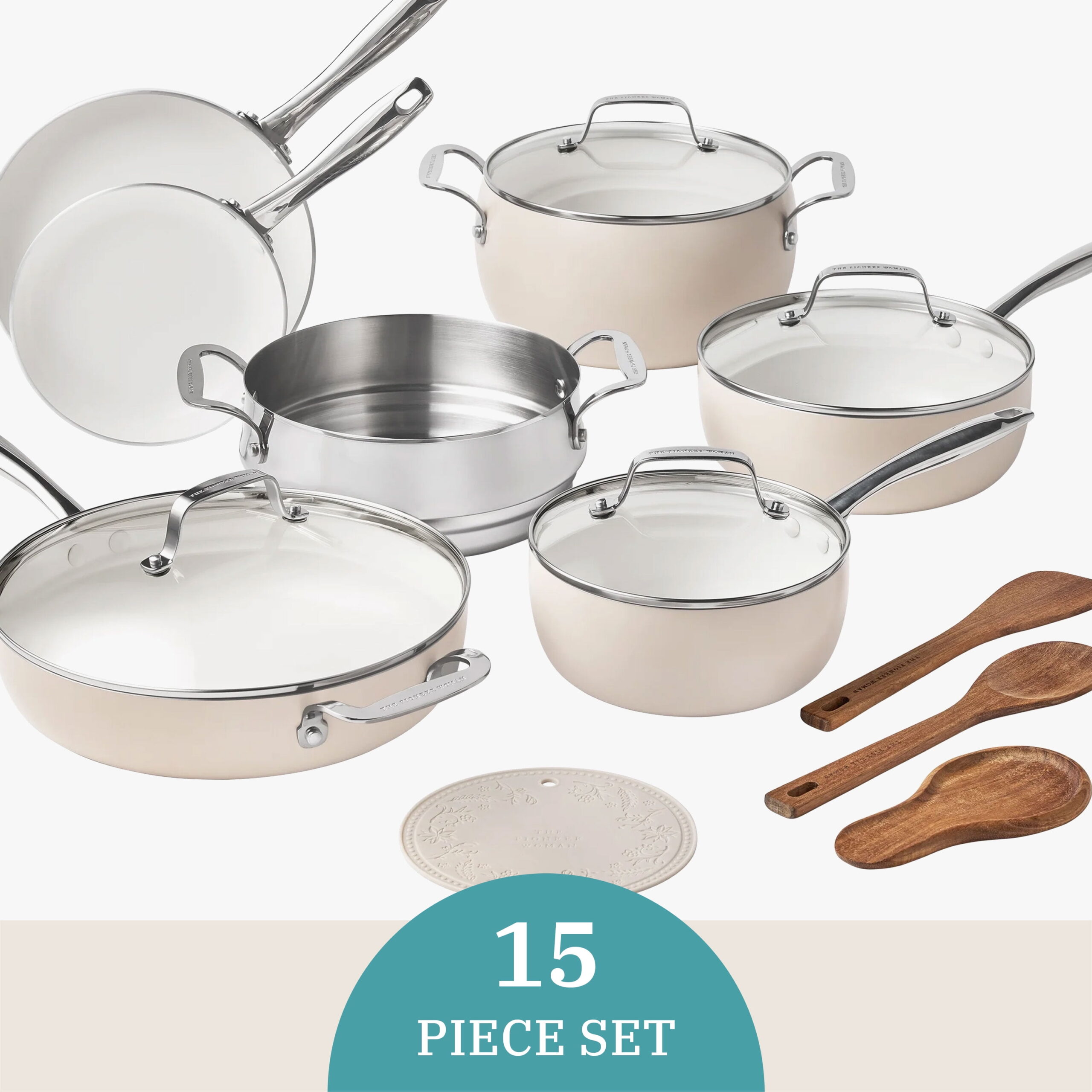 The Pioneer Woman Harlow 15-Piece Cookware Set - Thumbnail 3