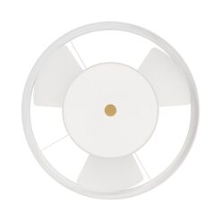 Hunter Jasmine Roth Brookside 30-in Luxe Gold with Matte White Blades Fandelier Ceiling Fan With Light 3 -Blade )